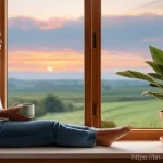 Home 15 행복한 삶의 철학적 고민 - **Prompt 1: Mindful Morning Serenity**
"A person, comfortably dressed in casual, modest attire, ...