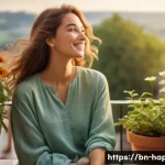 Home 17 행복한 소확행 - **Prompt 1: Nature's Serenity on a Balcony**
A peaceful morning scene on a sun-drenched balcony....