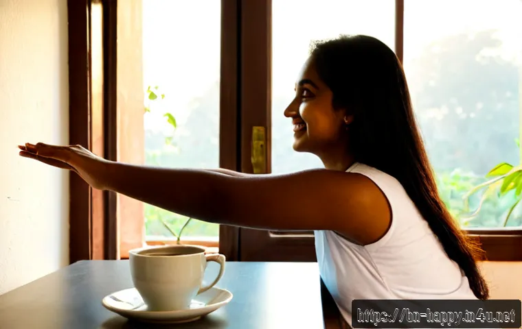 행복한 삶의 리듬 찾기 - Photorealistic sunrise lifestyle scene of a happy Bengali woman in modest casual clothing practicing...